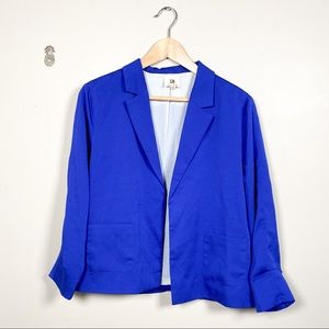 Anthropologie ModCloth Blue Summer Blazer Jacket L